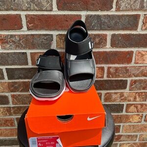 Nike Black Sandals with Cushioned Footbed